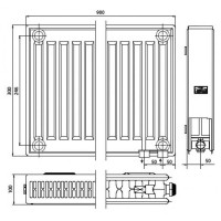 Стальной панельный радиатор Kermi FTV(FKV) 22 300x1400