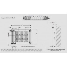 Стальной панельный радиатор Buderus Радиатор VK-Profil 11/400/1600, re (36) (C)