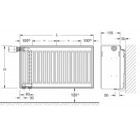 Стальной панельный радиатор Buderus Радиатор K-Profil 33/600/1200 (12) (C)