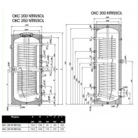 Бойлер косвенного нагрева Drazice OKC 200 NTRR/SOL