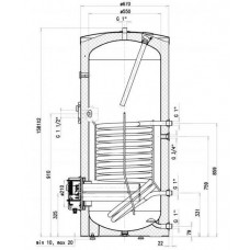 Бойлер косвенного нагрева Drazice OKC 300 NTRR/BP