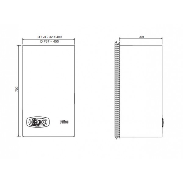 Настенный газовый двухконтурный котел Ferroli Divatech D F37
