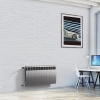 Биметаллический радиатор Royal Thermo BiLiner 500 Silver Satin 8 секц.