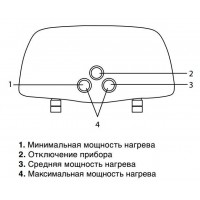 Электрический проточный водонагреватель с краном Zanussi 3-logic T (3,5 kW) - кран