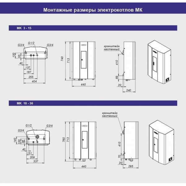 Российский электрический котел Zota 12 "МК"