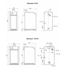 Напольный газовый двухконтурный котел Лемакс Премиум -12.5(В)