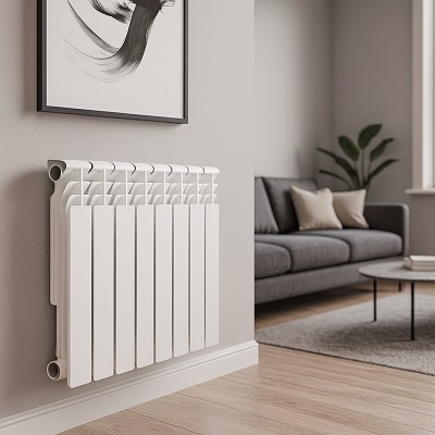 Биметаллический радиатор Standard Hidravlika Dynamic 80 белого цвета, современный отопительный прибор для квартиры и дома